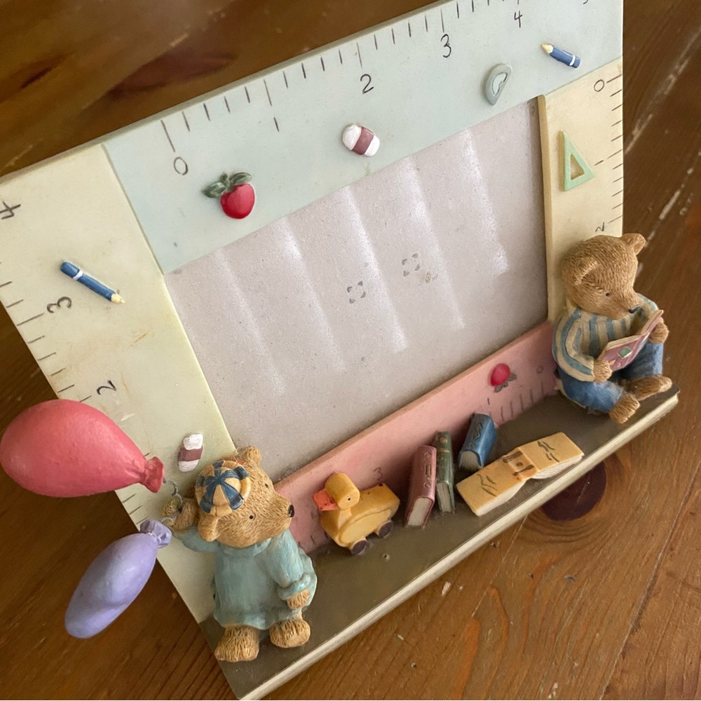 Colorful Kids Photo Frame with Bear Design